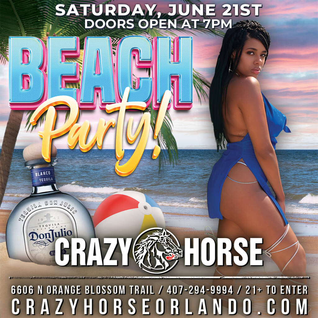 Crazy Horse strip club beach party