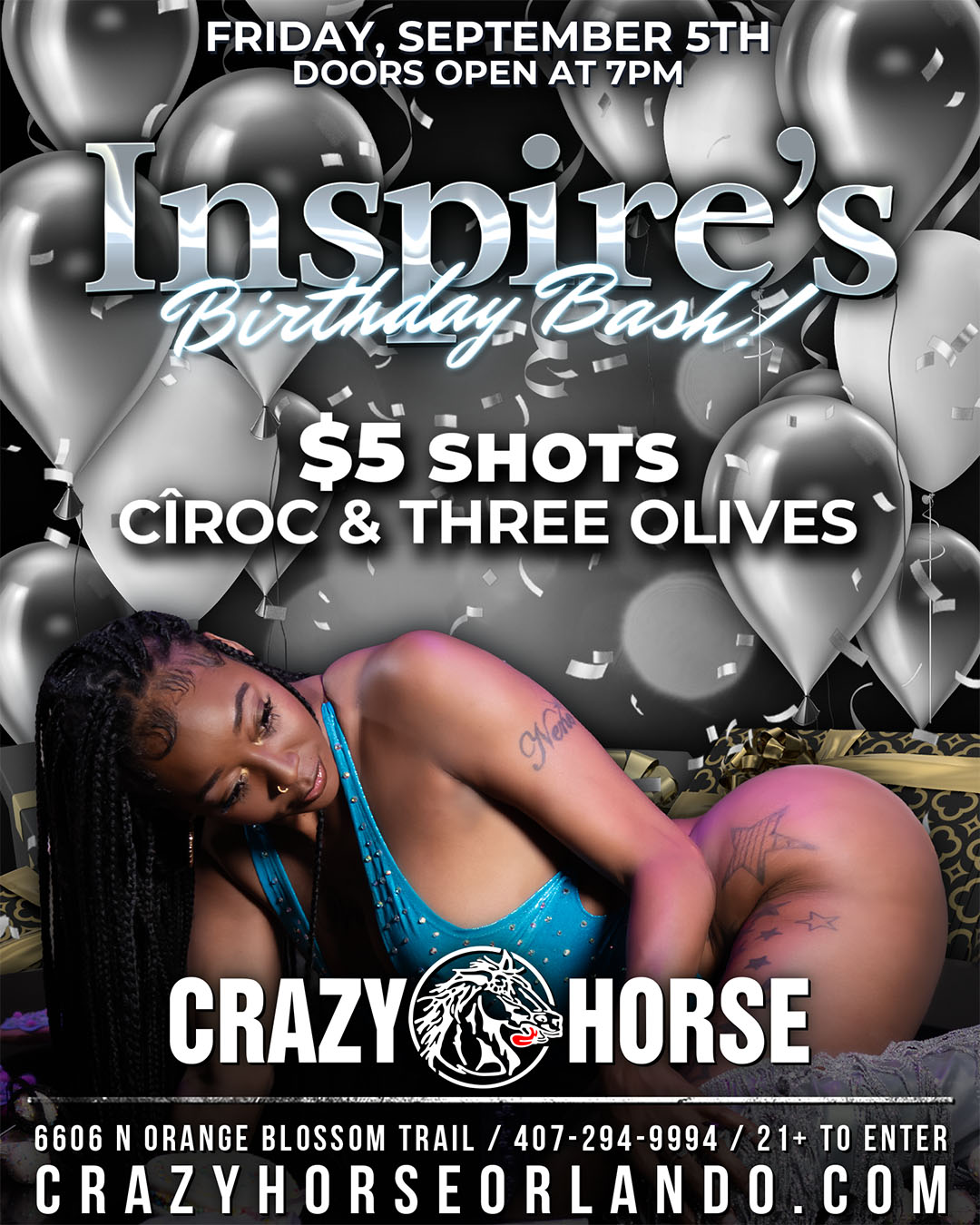 inspire's birthday bash at crazy horse orlando