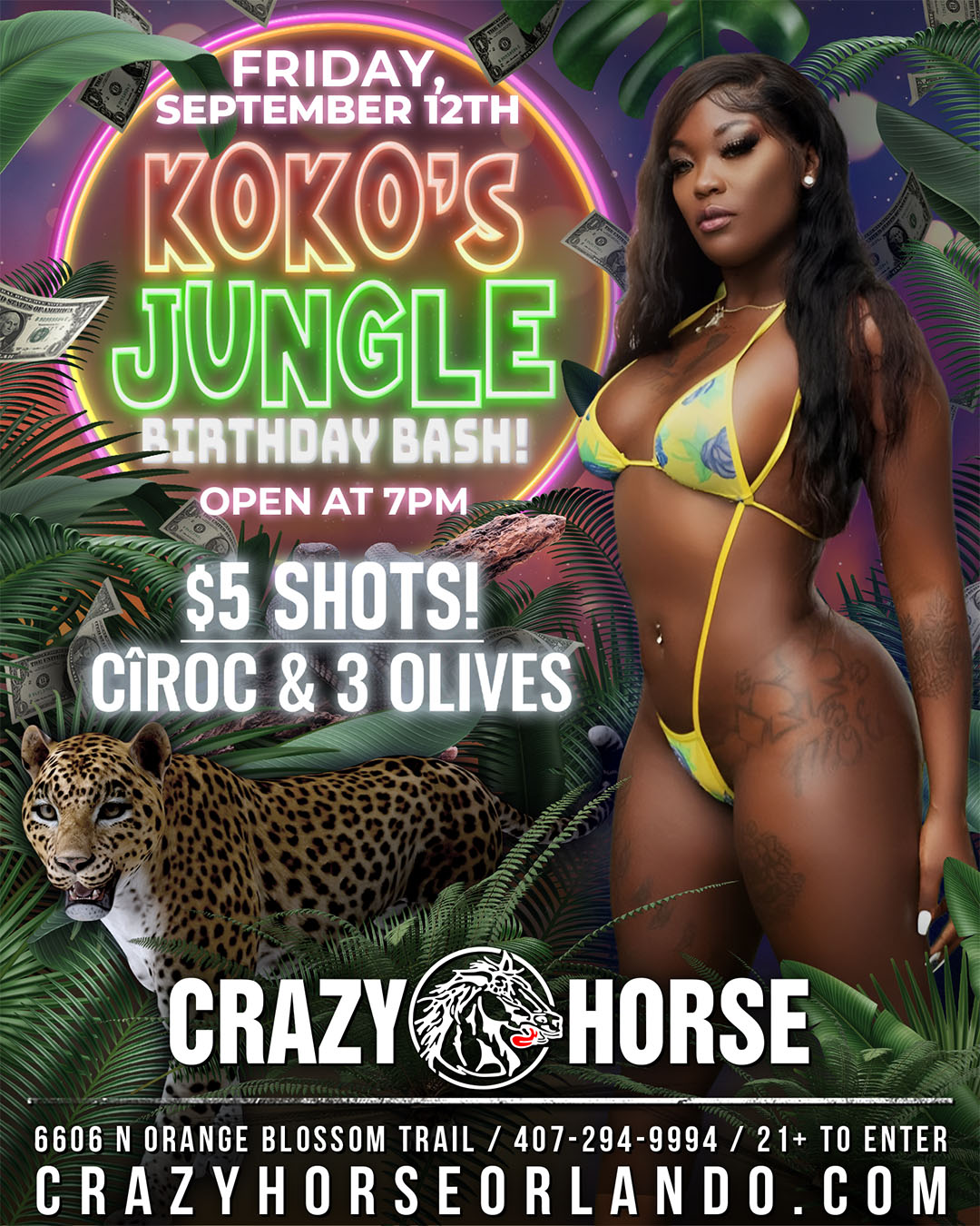 Koko's jungle birthday bash at crazy horse orlando