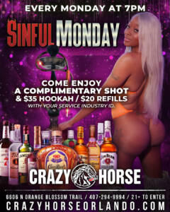 Sinful monday crazy horse orlando