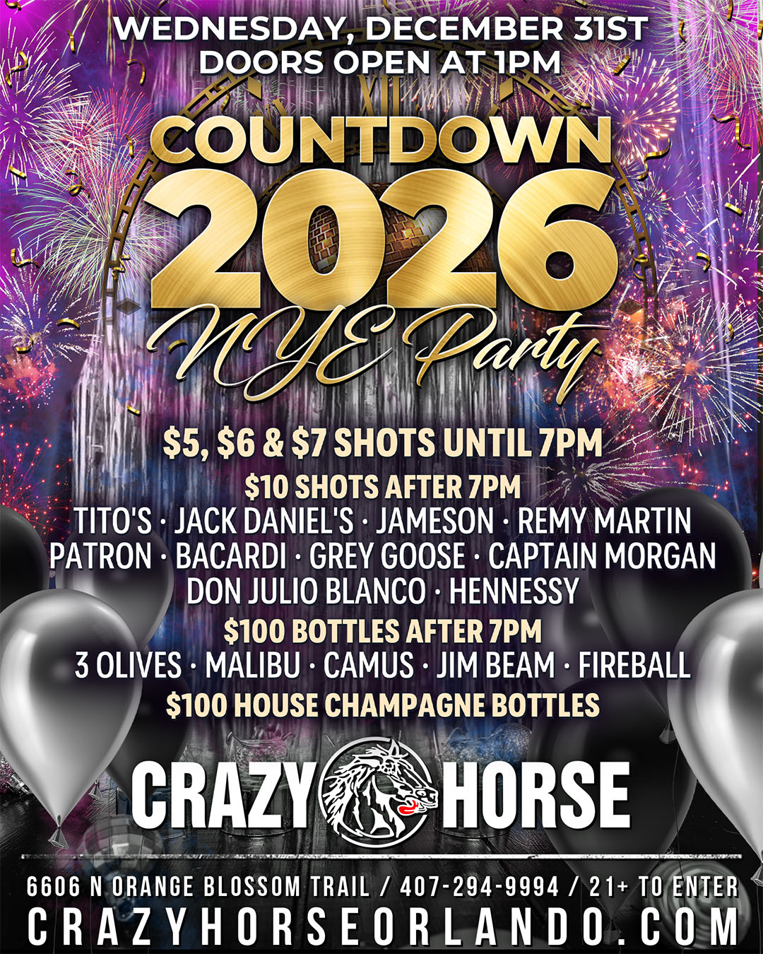 Crazy Horse New Year's Eve Party