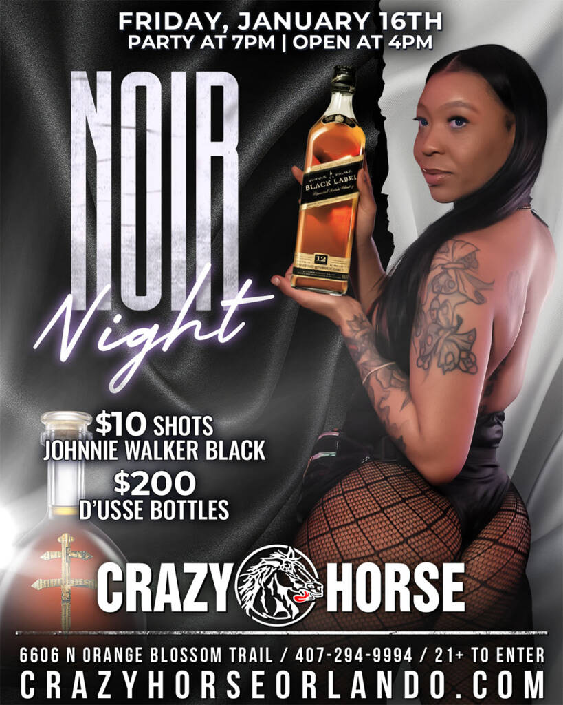 noir night party at crazy horse