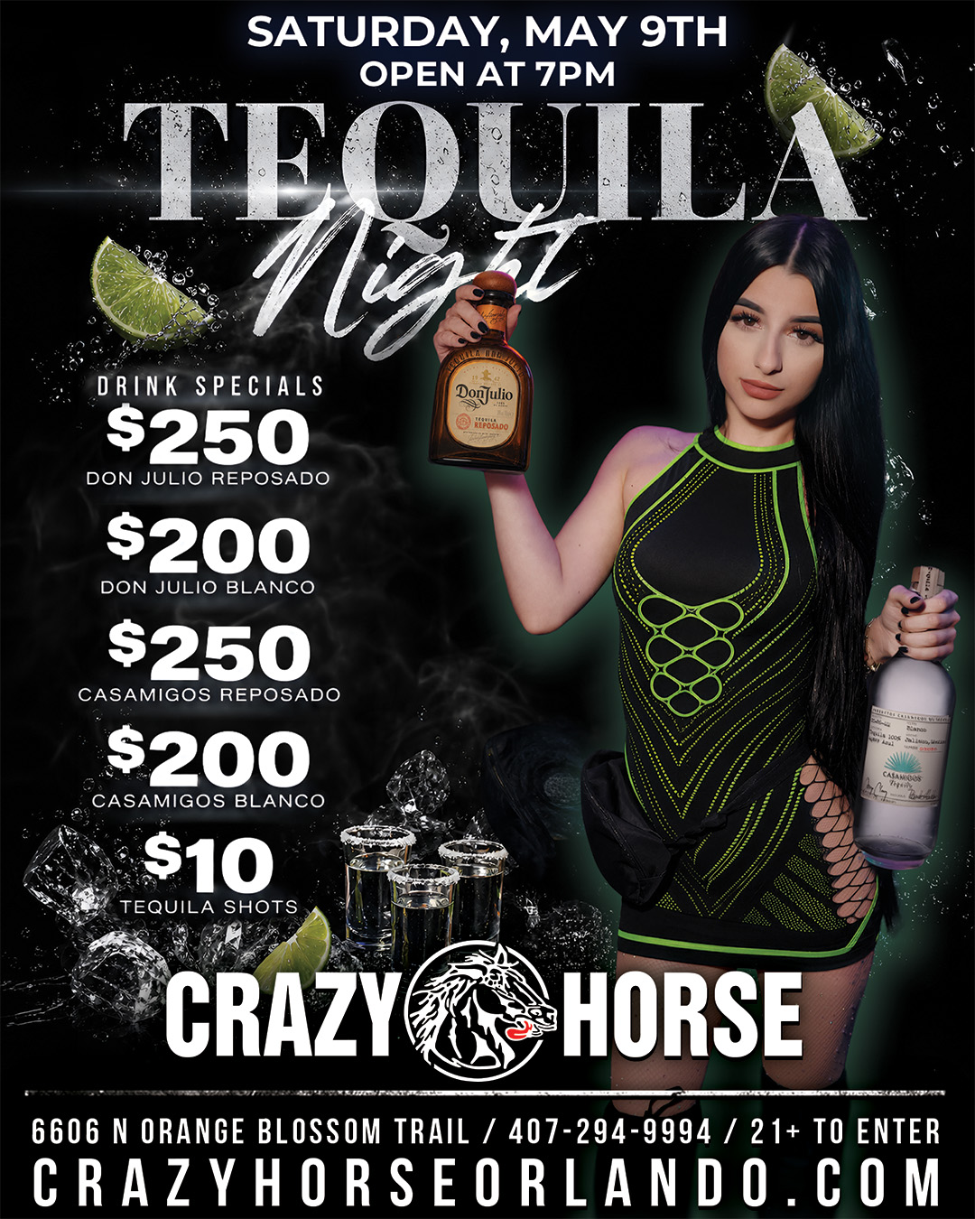 tequila night at crazy horse orlando
