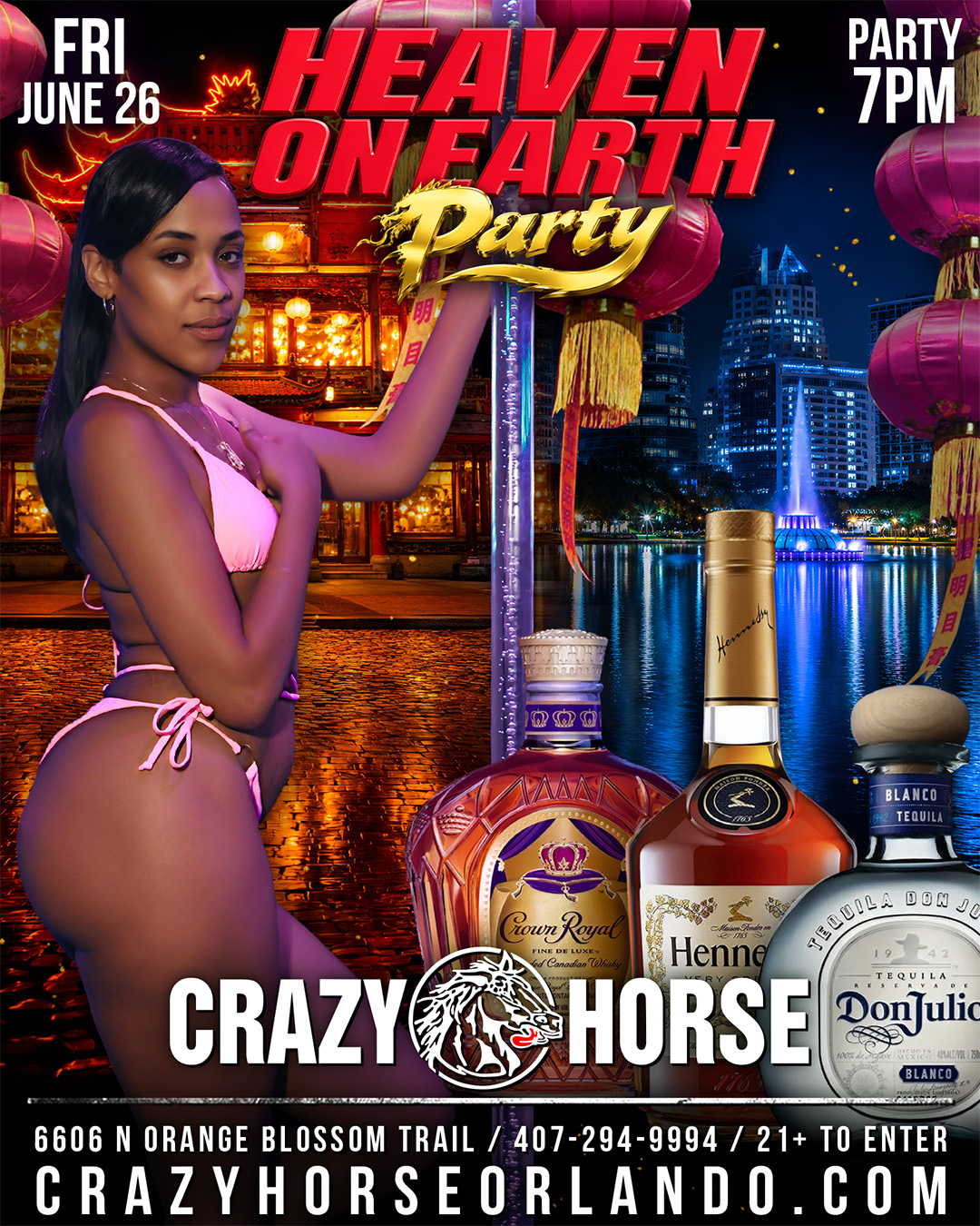 heaven on earth party at crazy horse gentlemen's club orlando